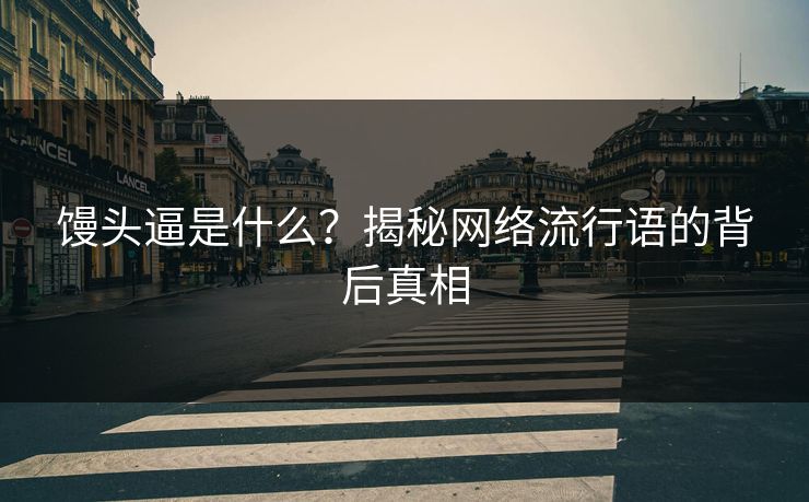 馒头逼是什么？揭秘网络流行语的背后真相  第1张